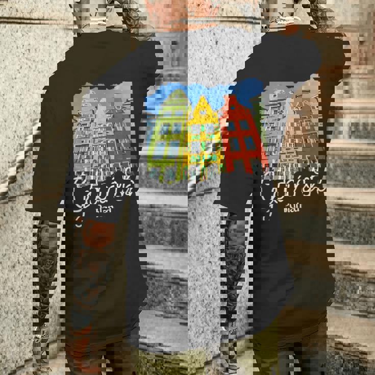 ポーランドのお土産グダニスク メンズTシャツ バックプリント 彼への贈り物