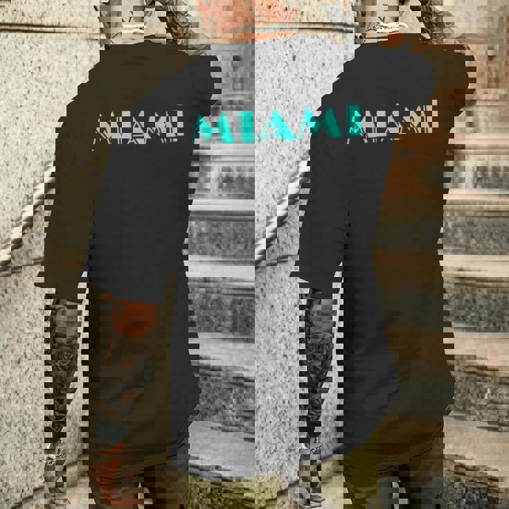 マイアミ80年代バイス メンズTシャツ バックプリント 彼への贈り物