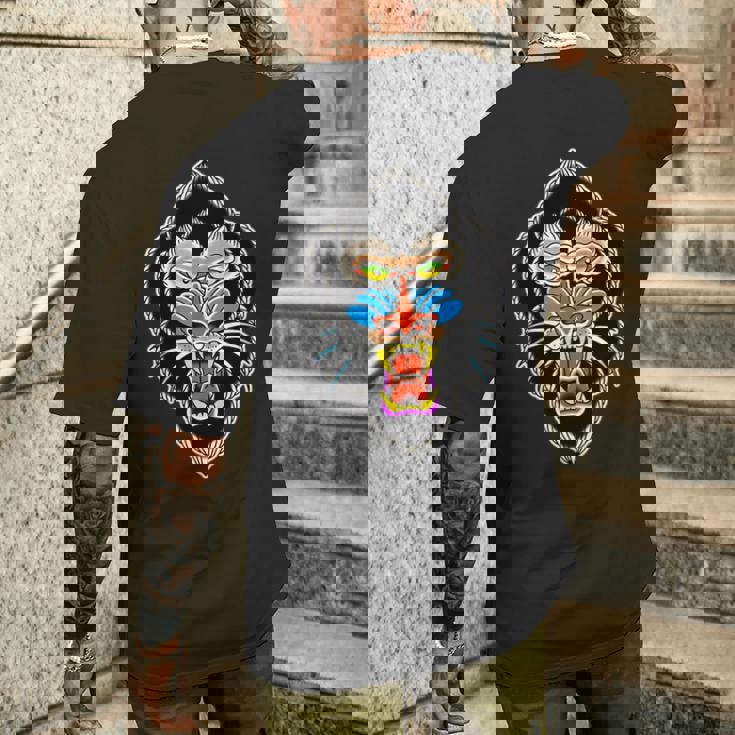 マンドリルモンキー 長袖tシャツ メンズTシャツ バックプリント 彼への贈り物