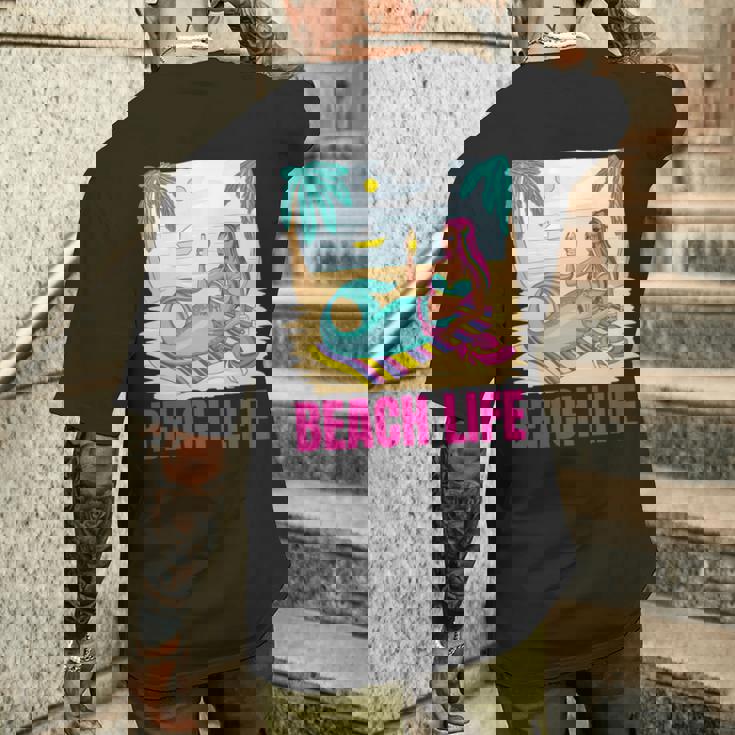 マーメイドビーチライフ 長袖tシャツ メンズTシャツ バックプリント 彼への贈り物