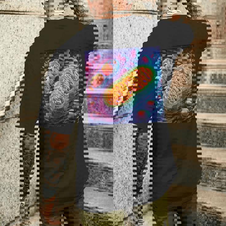 ミトコンドリア 細胞生物学 エネルギー Atp メンズTシャツ バックプリント 彼への贈り物