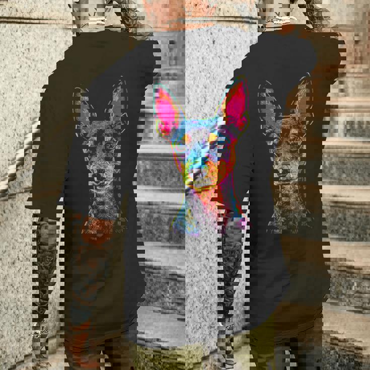 ミニチュアピンシャー 犬 モチーフ ペット ミニチュア ピンシャー メンズTシャツ バックプリント 彼への贈り物