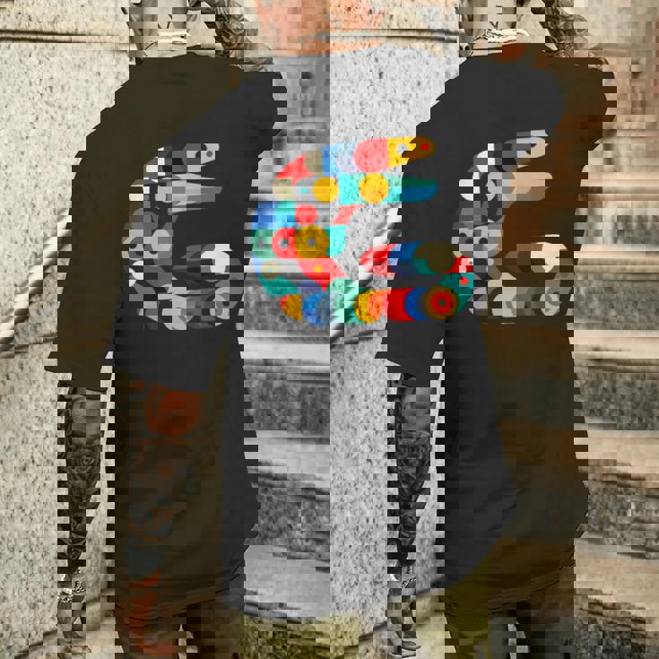 モダン 幾何学的 ミニマリズム イラスト ウツボ アート 長袖tシャツ メンズTシャツ バックプリント 彼への贈り物