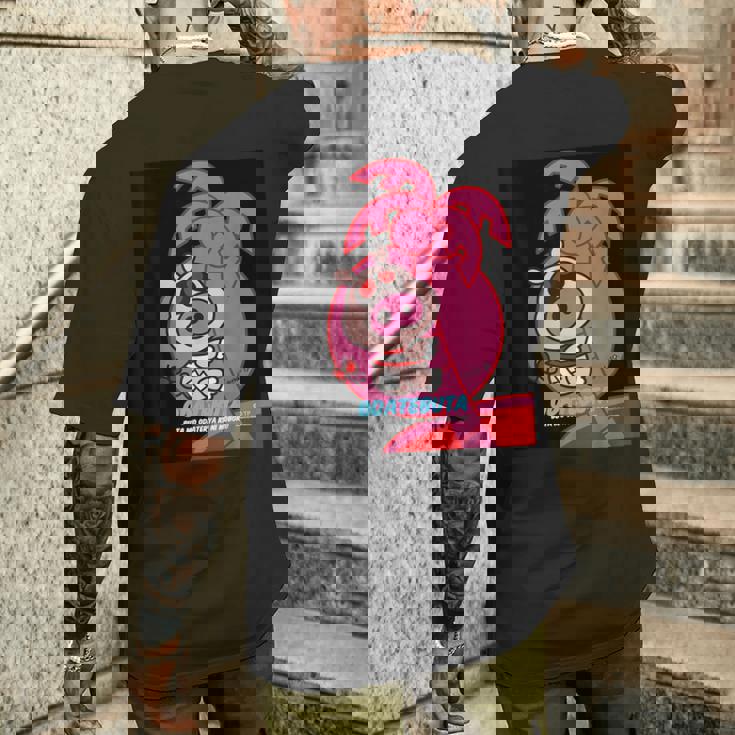 ヤッターマン 吉田すずかデザインa（おだてブタ） メンズTシャツ バックプリント 彼への贈り物