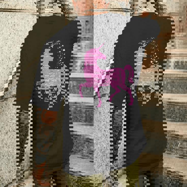 ユニコーン 解剖学 面白い ユニコーンの解剖学 メンズTシャツ バックプリント 彼への贈り物