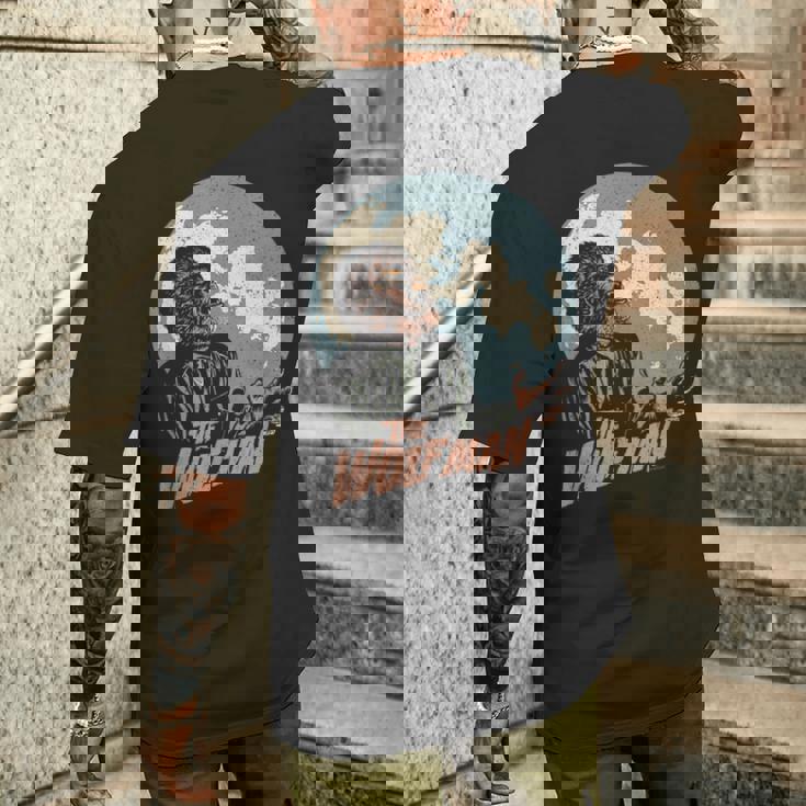 ユニバーサル モンスター ウルフマン ムーン メンズTシャツ バックプリント 彼への贈り物