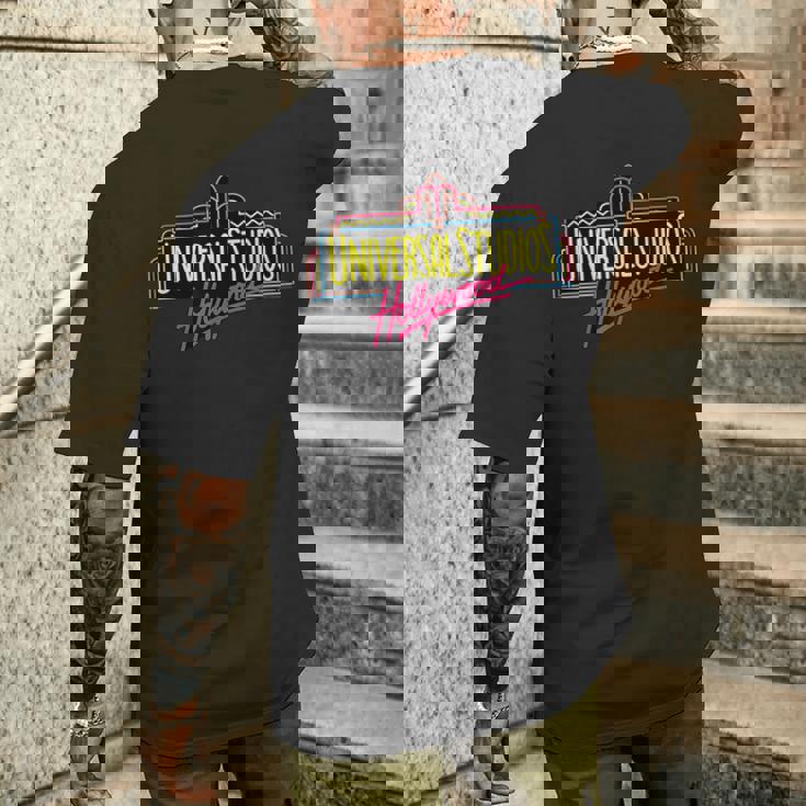 ユニバーサルスタジオハリウッドマーキー メンズTシャツ バックプリント 彼への贈り物