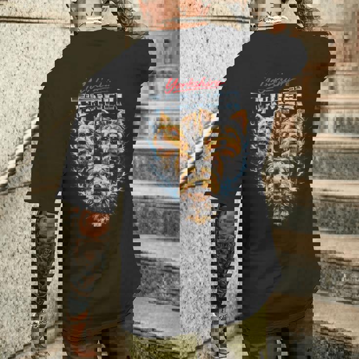 ヨークシャーテリア ヘビーメタル 犬 ブーツレッグスタイル ヨーキー メンズTシャツ バックプリント 彼への贈り物