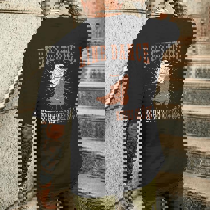 ラインダンス 新壁 新幸福 洋田 ラインダンス メンズTシャツ バックプリント 彼への贈り物