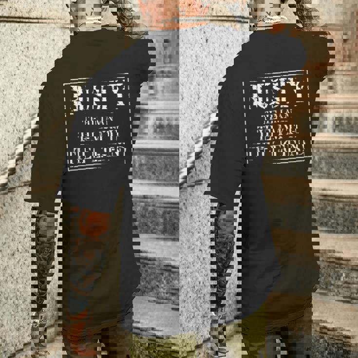 ラスティtシャツギフト メンズTシャツ バックプリント 彼への贈り物