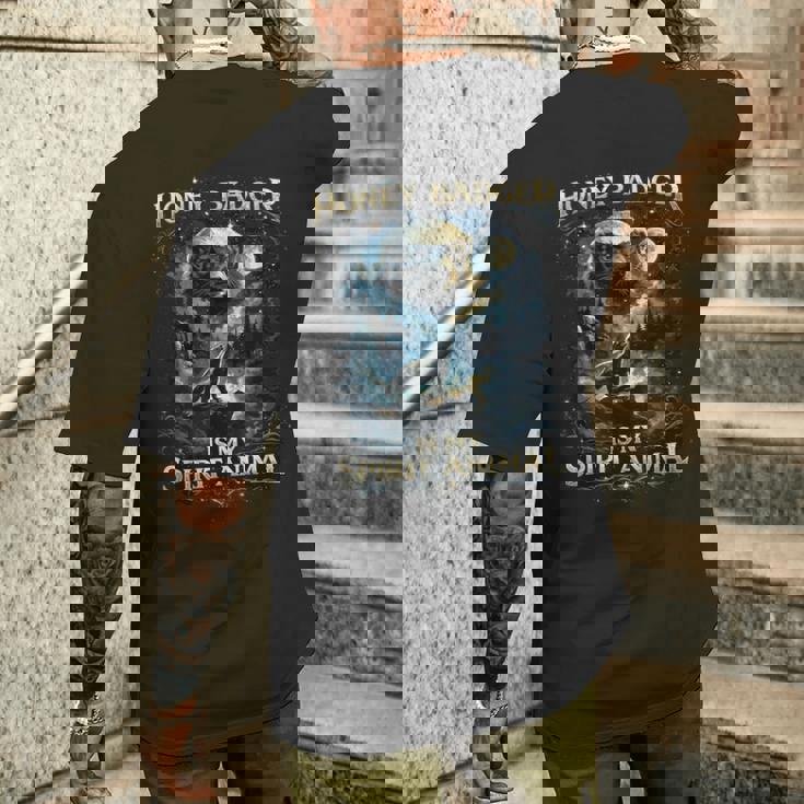 ラーテルは私のスピリットアニマルです 野生動物愛好家 メンズTシャツ バックプリント 彼への贈り物