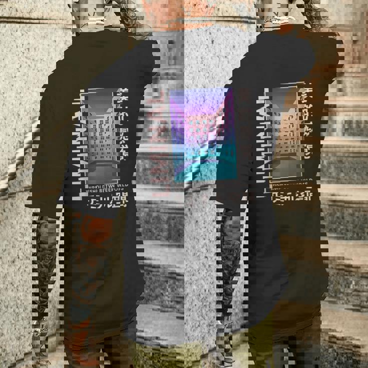 リミナルスペース 美的感覚 日本美的バイブデザイン メンズTシャツ バックプリント 彼への贈り物