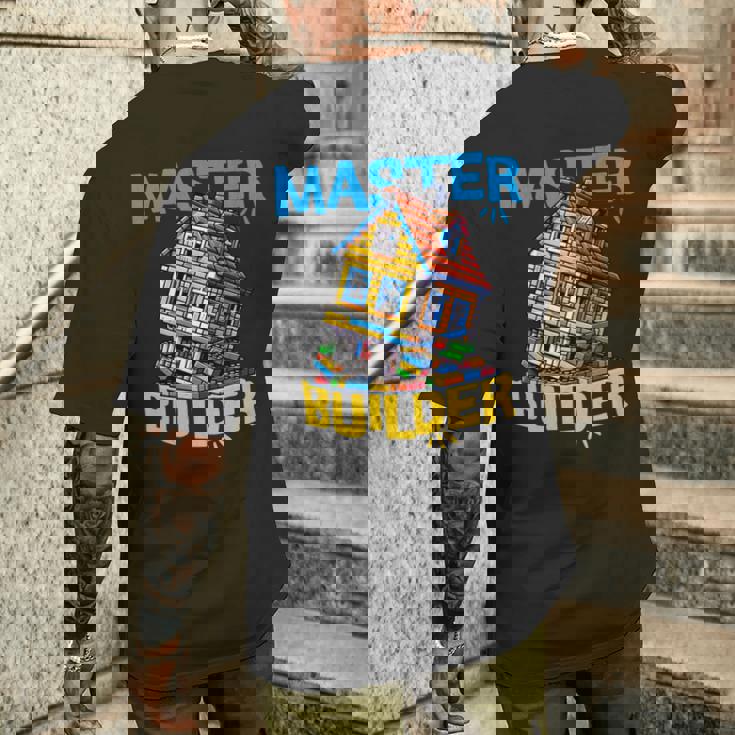 レゴのレンガ造りマスタービルダー面白い曲がった家。 長袖tシャツ メンズTシャツ バックプリント 彼への贈り物