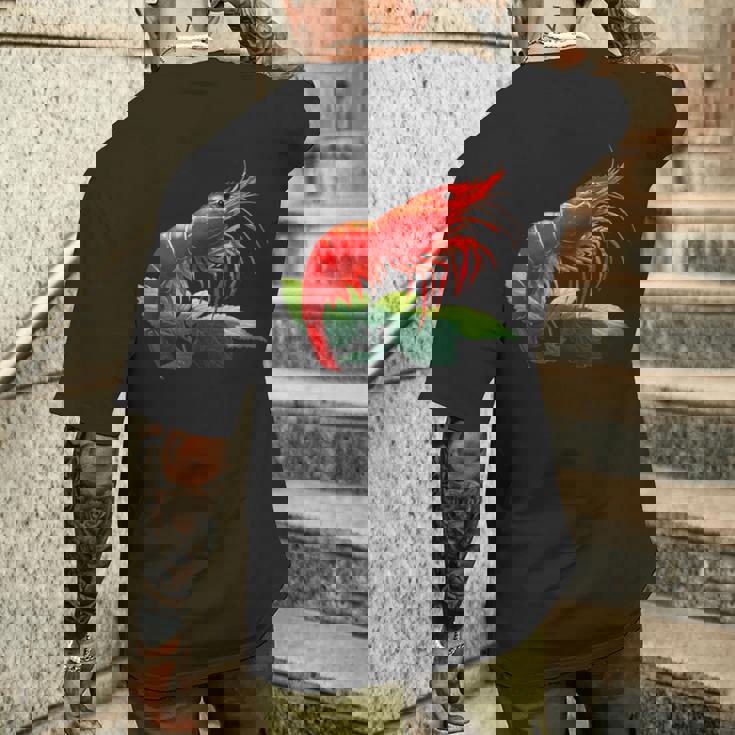 レッドチェリー シュリンプ ブリーダー ネオカラディナ 淡水水槽 メンズTシャツ バックプリント 彼への贈り物