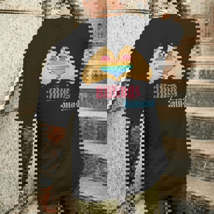 レトロ ビリングス モンタナ メンズTシャツ バックプリント 彼への贈り物