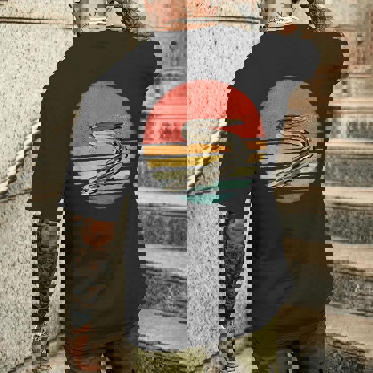 レトロ ヴィンテージ ウナギ 自然 うなぎ 恋人 メンズTシャツ バックプリント 彼への贈り物