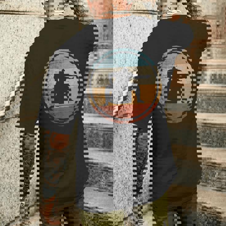 レトロなビンテージ デザイン レスラー相撲 メンズTシャツ バックプリント 彼への贈り物