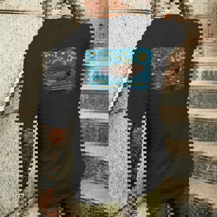 レトロなヴィンテージスタイルのアロワナ メンズTシャツ バックプリント 彼への贈り物