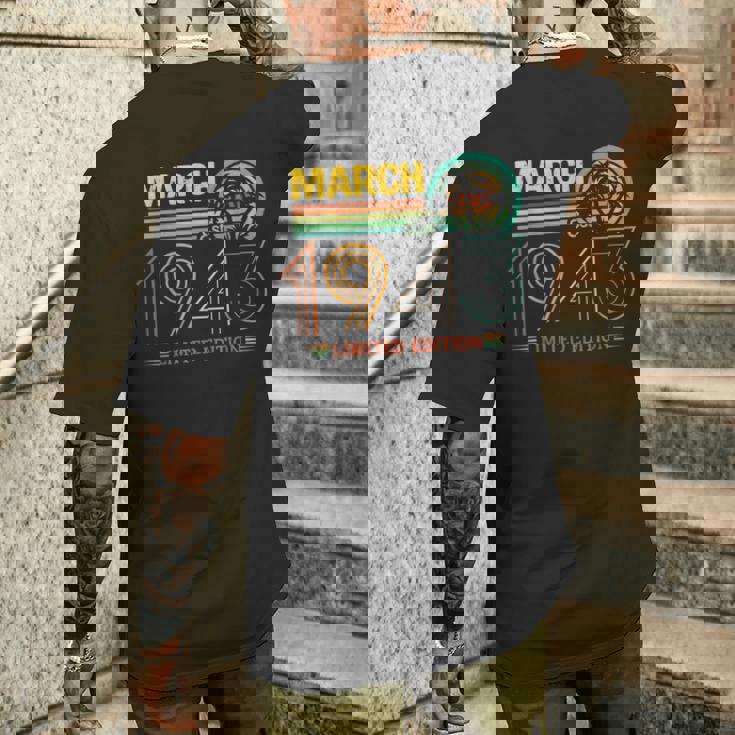 レトロマーチバースデー1943年限定版ヴィンテージ83歳。 メンズTシャツ バックプリント 彼への贈り物