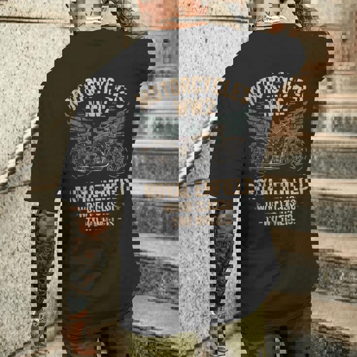 ロイヤルエンフィールドwdReクラシックモーターサイクルww2 長袖tシャツ メンズTシャツ バックプリント 彼への贈り物