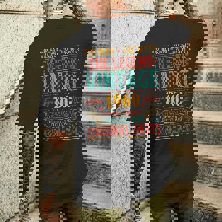 ヴィンテージ 1960 男性用 レトロ 面白い 1960 誕生日 メンズTシャツ バックプリント 彼への贈り物