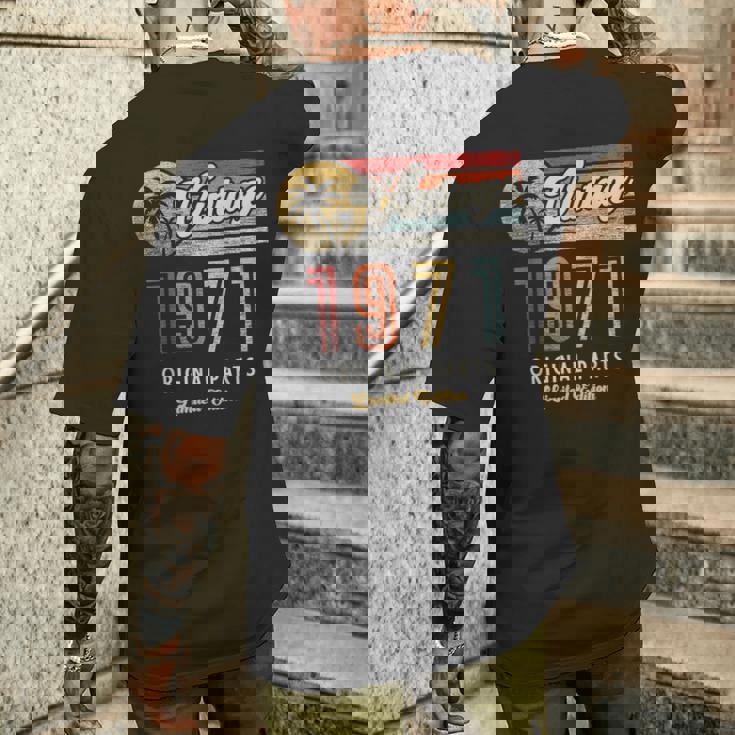 ヴィンテージ 1971 オリジナルパーツ パームス 55歳の誕生日 メンズTシャツ バックプリント 彼への贈り物