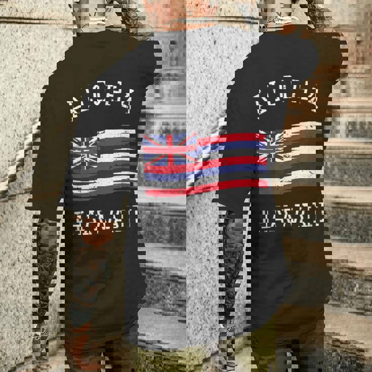 ヴィンテージ アロハ州 ハワイ国旗 ハワイアン 旗 メンズ レディース メンズTシャツ バックプリント 彼への贈り物