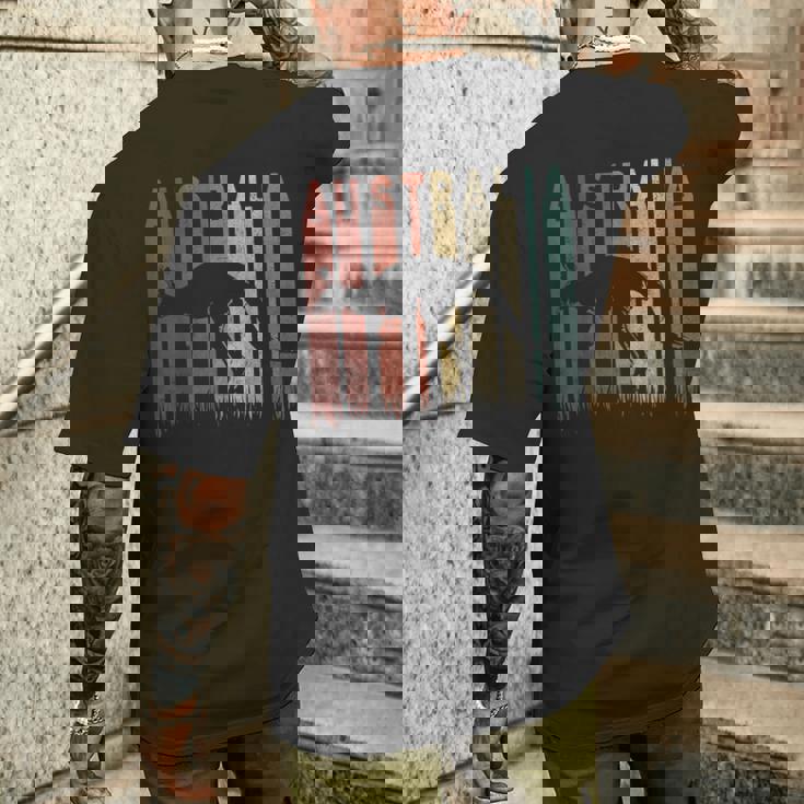 ヴィンテージ カンガルーオーストラリア オージー レトロ カンガルーオーストラリア メンズTシャツ バックプリント 彼への贈り物