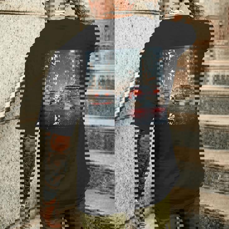 ヴィンテージ ディストレス Jdm レジェンド ドリフト レーシングカー 東京ストリート 長袖tシャツ メンズTシャツ バックプリント 彼への贈り物