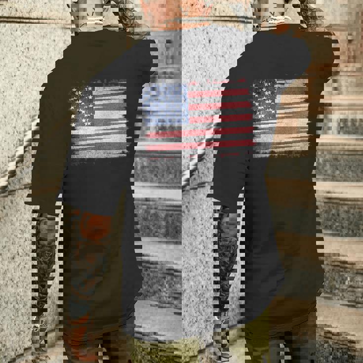 ヴィンテージ 星条旗 スタイリッシュ シンプルデザイン メンズTシャツ バックプリント 彼への贈り物