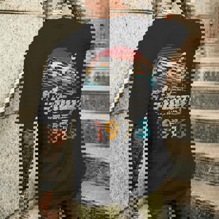 ヴィンテージ1976バースデー50年カセットペンシル メンズTシャツ バックプリント 彼への贈り物