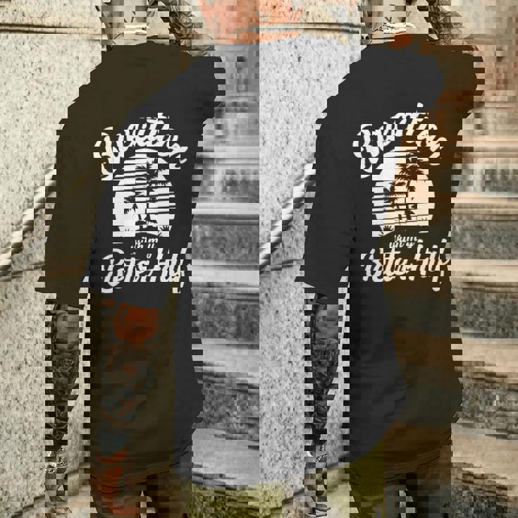 ヴィンテージbaecation With My Better ハーフマッチングカップル 長袖tシャツ メンズTシャツ バックプリント 彼への贈り物