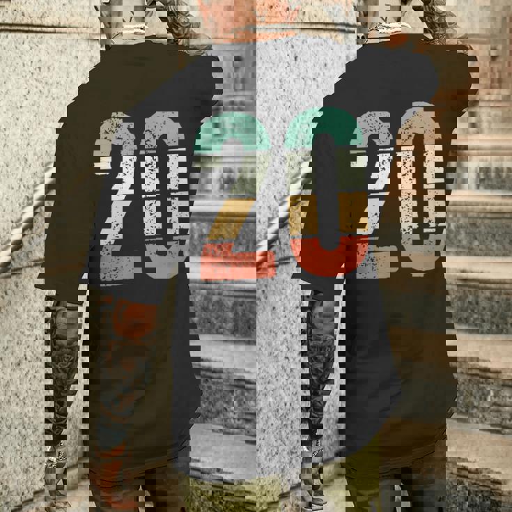 ヴィンテージナンバー20 永遠の20周年記念 メンズTシャツ バックプリント 彼への贈り物