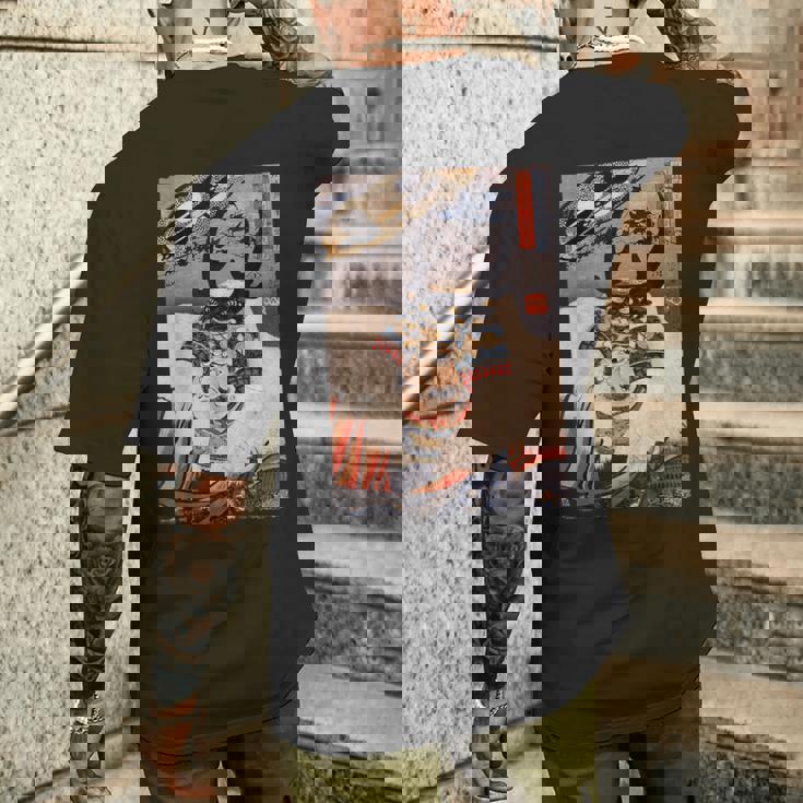 ヴィンテージ日本アート 歌川戦士武田信玄 武田信玄 メンズTシャツ バックプリント 彼への贈り物