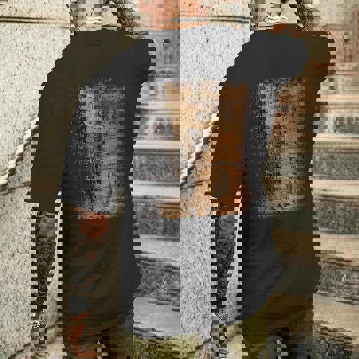 ヴィンテージ楽譜ノート–ピアニスト&ミュージシャングランジ メンズTシャツ バックプリント 彼への贈り物