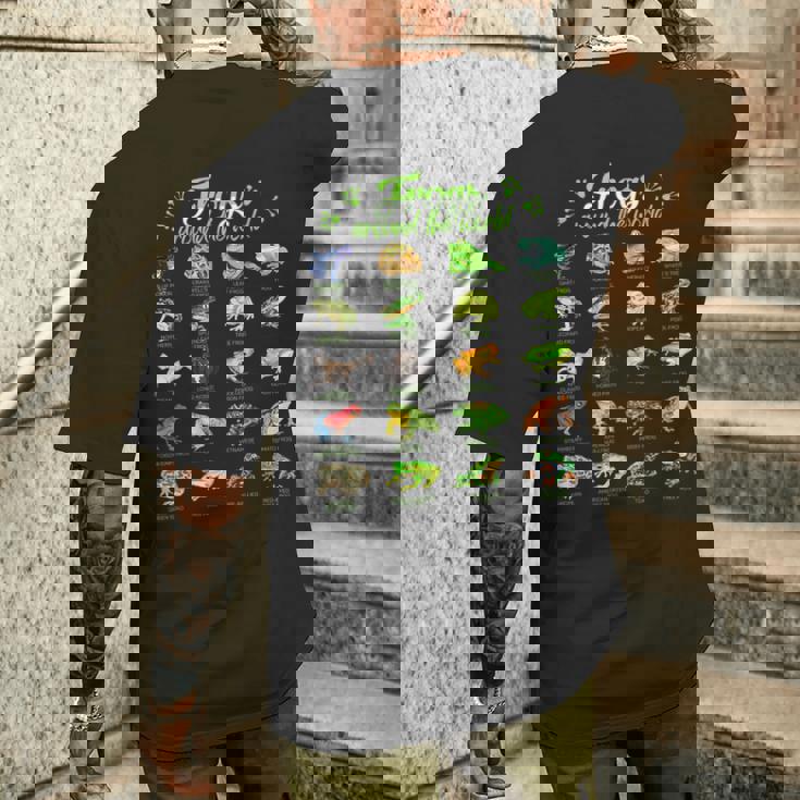 世界のカエル カエル メンズTシャツ バックプリント 彼への贈り物