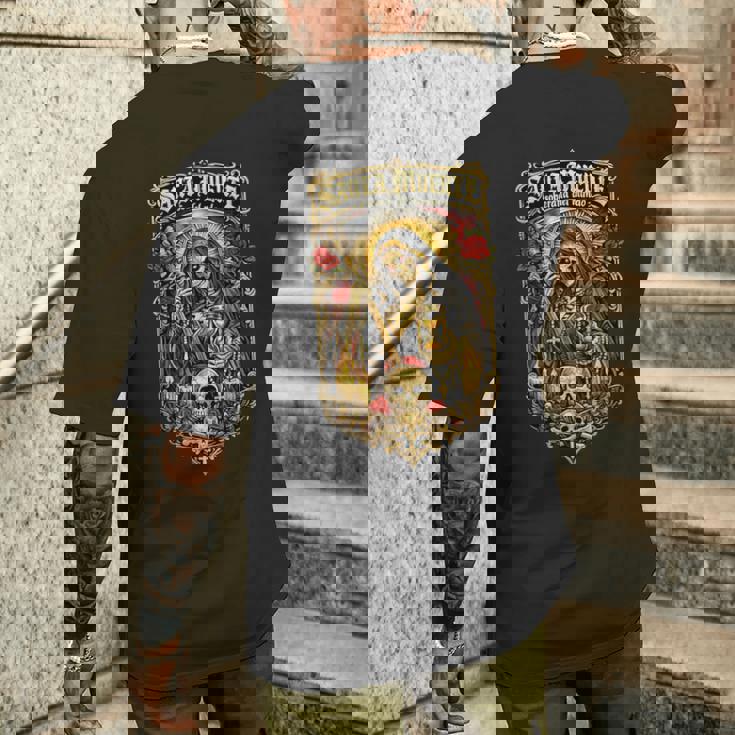 世界のサンタ・ムエルテ支配者 メンズTシャツ バックプリント 彼への贈り物