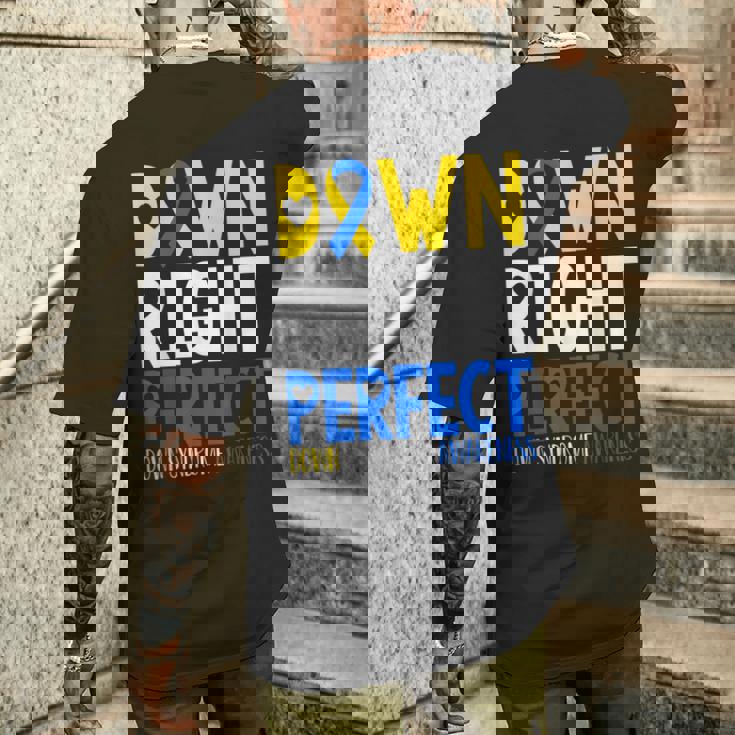 世界ダウン症啓発デーダウン右パーフェクトt21 メンズTシャツ バックプリント 彼への贈り物