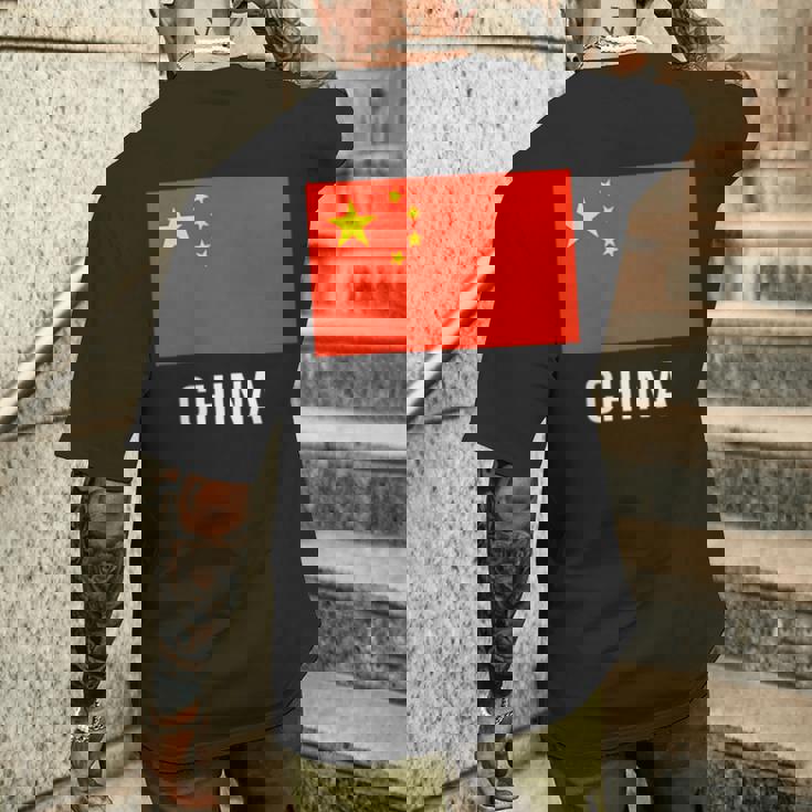 中国国旗シャツ メンズTシャツ バックプリント 彼への贈り物