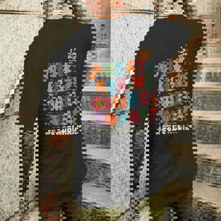 今日何をしているのか Pe先生 体育 メンズTシャツ バックプリント 彼への贈り物