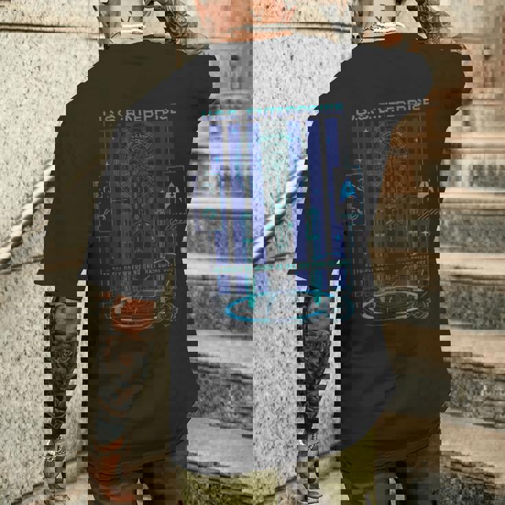 公式スタートレック UsSエンタープライズ メンズTシャツ バックプリント 彼への贈り物