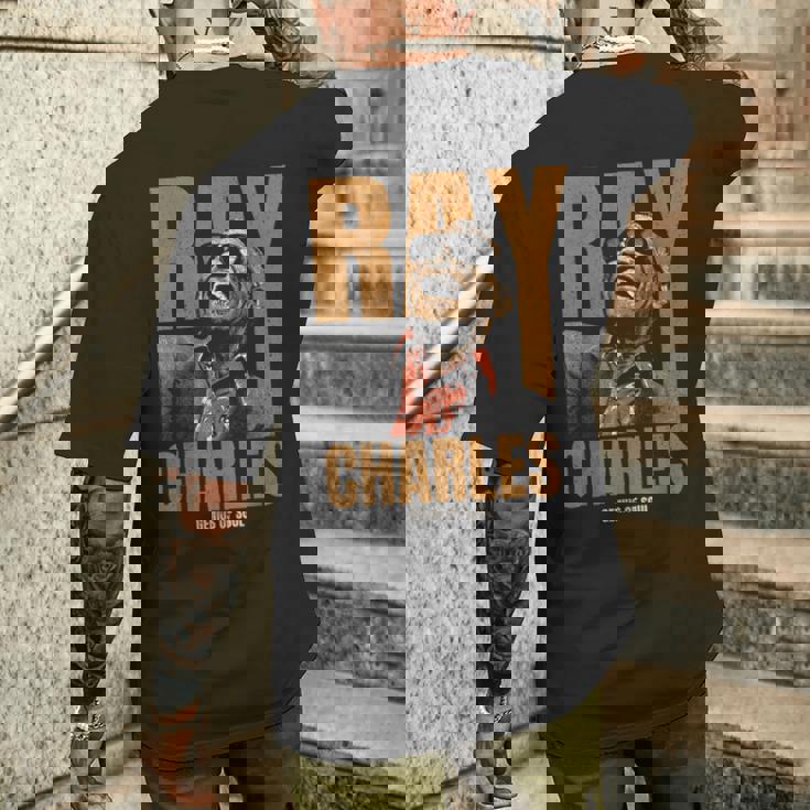 公式レイ・チャールズ・ジャズ・アイコン・マーチ Father Ofoul メンズTシャツ バックプリント 彼への贈り物