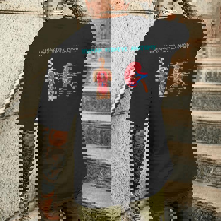 医療従事者のためのヒト腎臓の解剖学 メンズTシャツ バックプリント 彼への贈り物