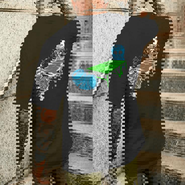 卓球 おもしろビール ピンポン メンズTシャツ バックプリント 彼への贈り物