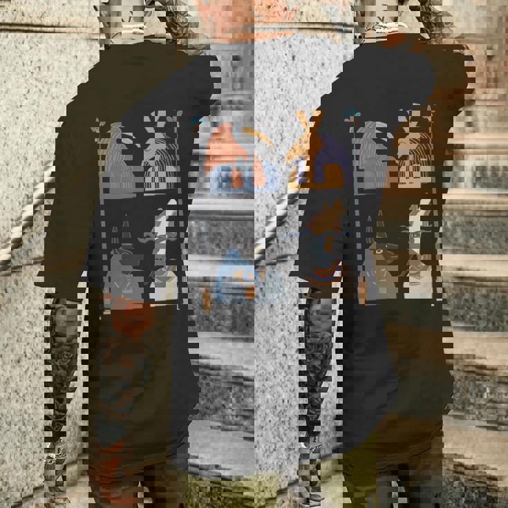 古代エジプトの神々 ファラオ神話 エジプトのピラミッド 長袖tシャツ メンズTシャツ バックプリント 彼への贈り物