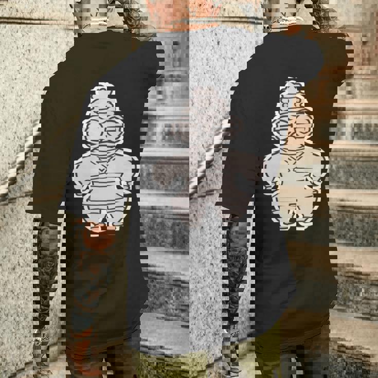 土偶 どぐう【ゆるフレンズ】遮光器土偶 歴史土器 長袖tシャツ メンズTシャツ バックプリント 彼への贈り物