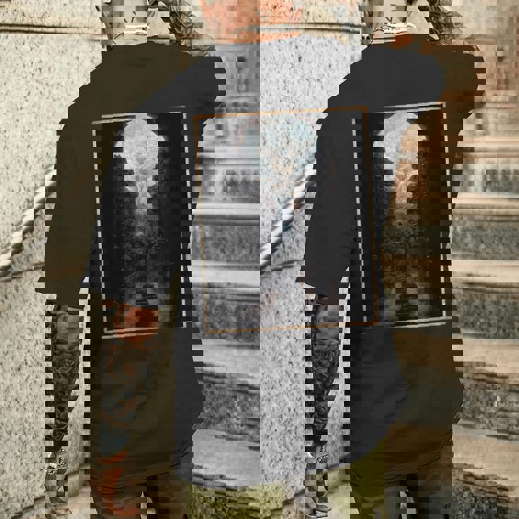 天国への扉のあるアンダーワールド メンズTシャツ バックプリント 彼への贈り物