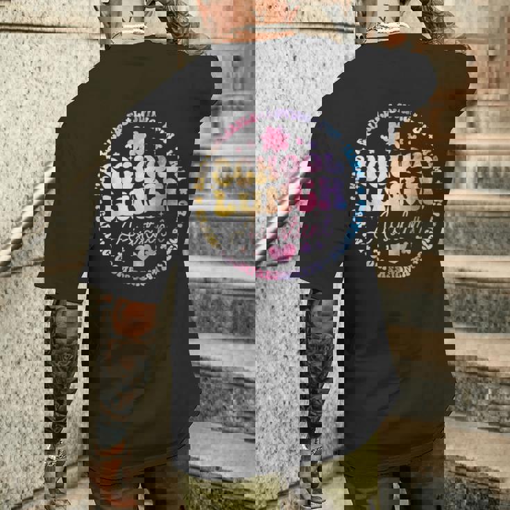 学校給食アシスタントマネージャー フードサービスクルースクワッド メンズTシャツ バックプリント 彼への贈り物