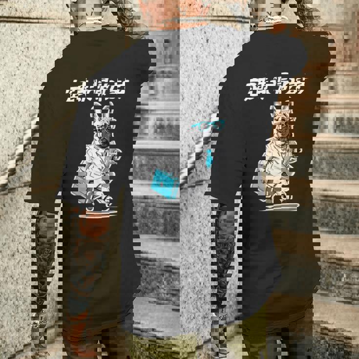 定時で帰ります フレンチブルドッグ グッズ 犬 おもしろ 面白い ギャグ ネタ 笑える メンズTシャツ バックプリント 彼への贈り物