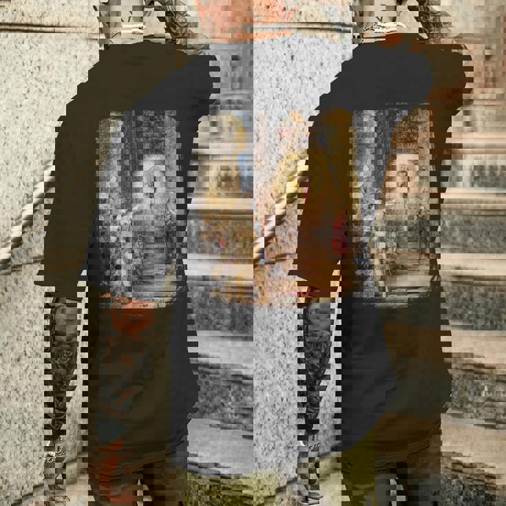 幻影ギュスターヴ・モロー不気味なホラー絵画アート メンズTシャツ バックプリント 彼への贈り物